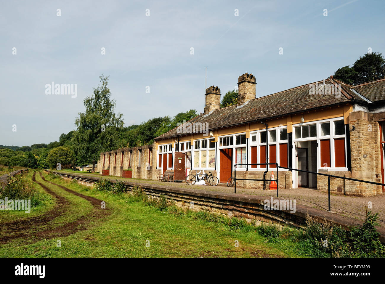 millers dale station Derbyshire england uk Stock Photo Alamy