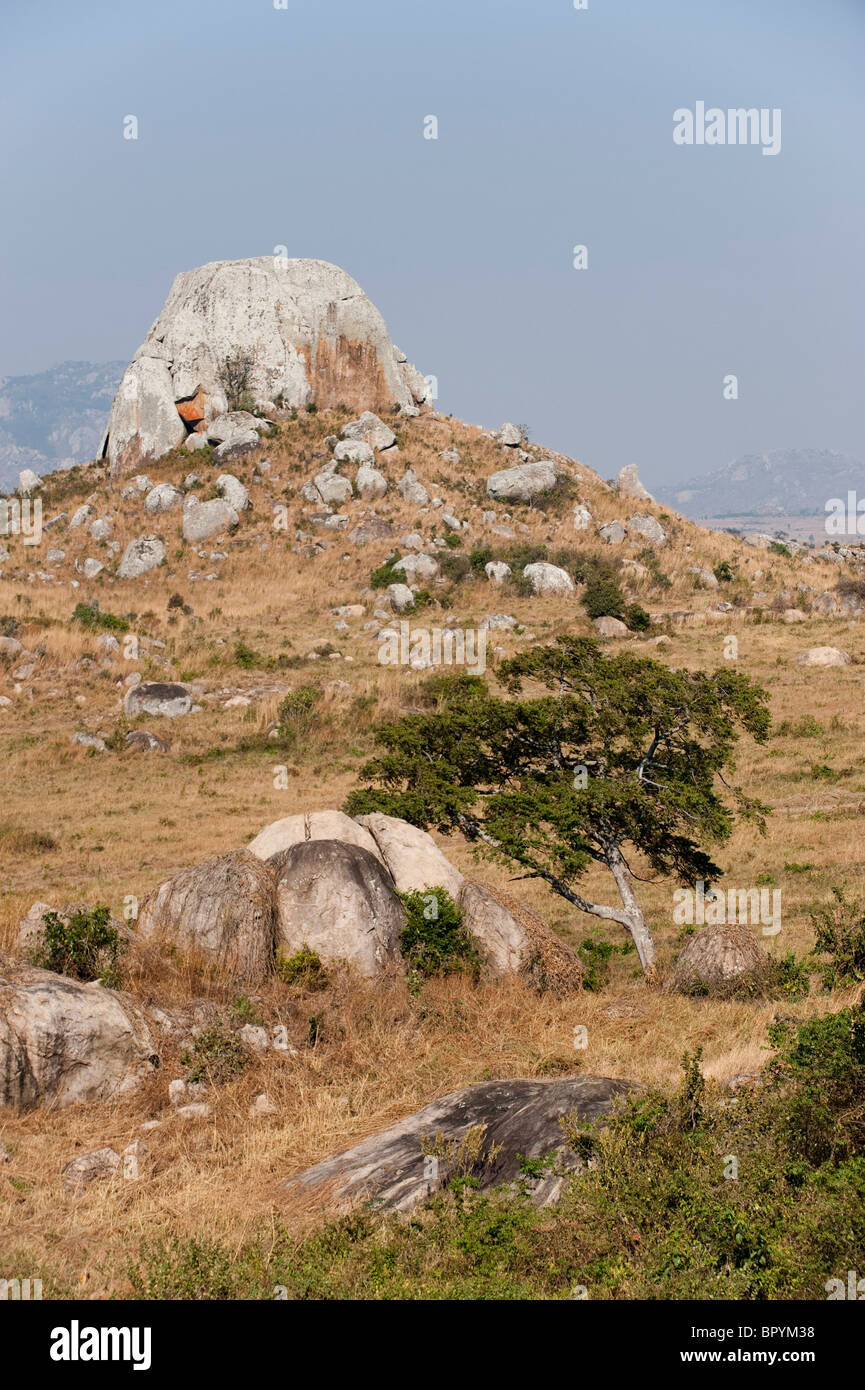 Mountain scenery near Dedza, Malawi Stock Photo