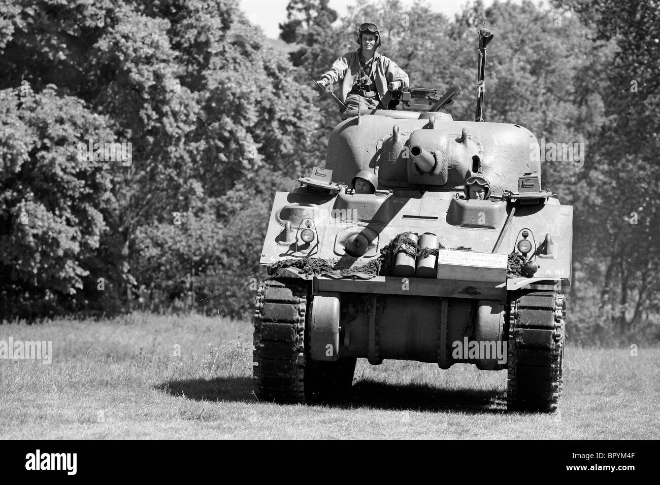 Sherman tank of the US Army in Normandy '44 Stock Photo
