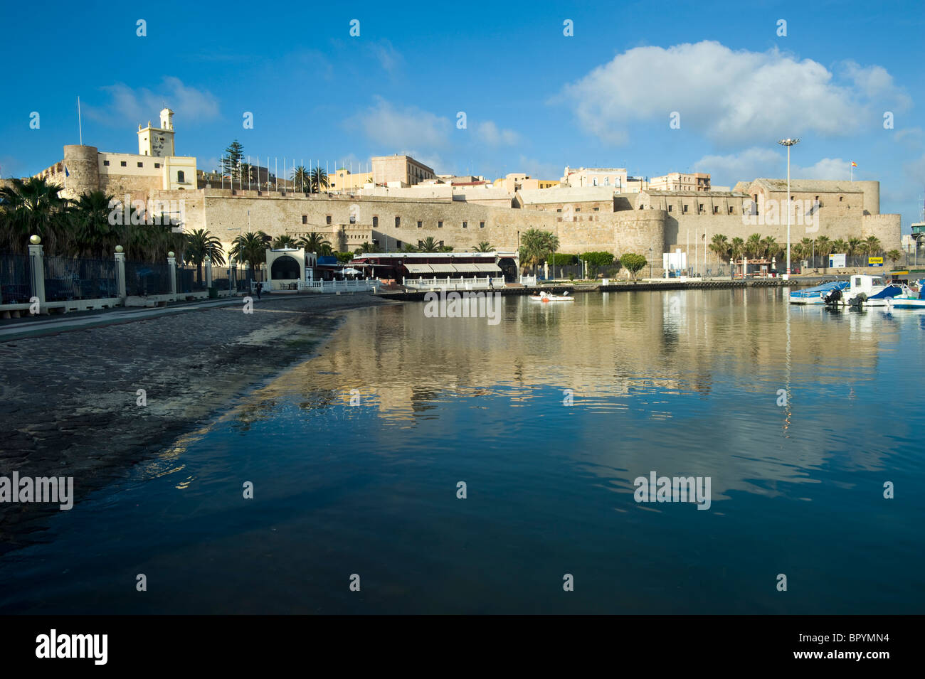 Melilla La Vieja citadel and harbor. Melilla.Spain. Stock Photo