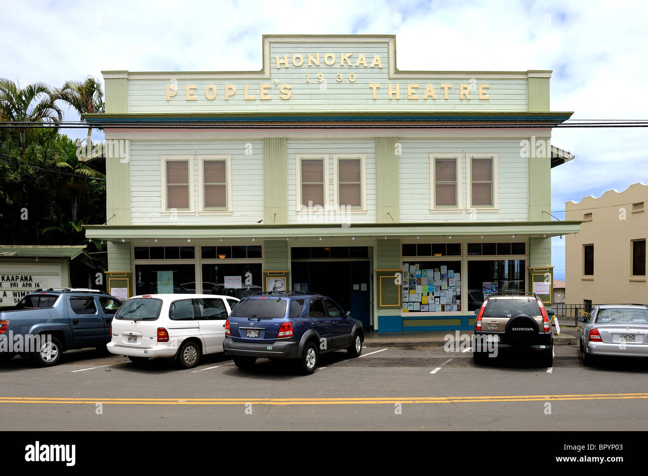 Honoka'a People's Theatre, Honoka'a, Big Island, Hawaii USA Stock Photo