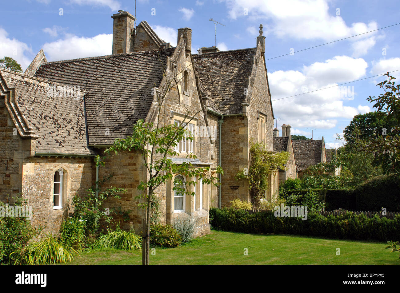 Cottages in Daylesford village, Gloucestershire, England, UK Stock