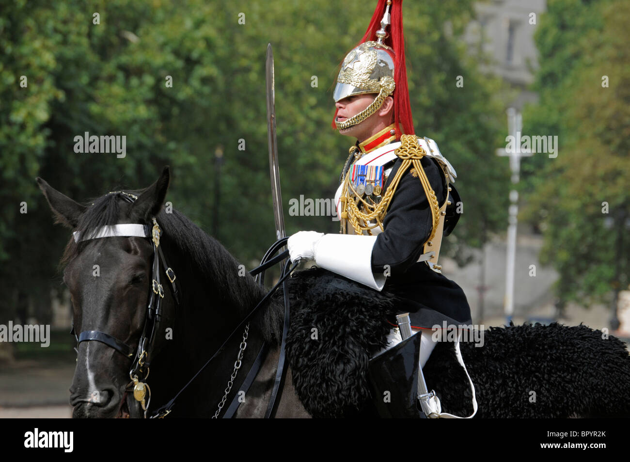 Mounted Horse Guard, Life Guards Regiment, during the changing of guard