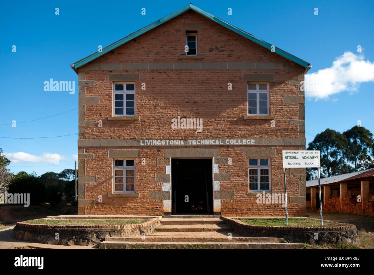 Livingstonial technical collage is a National monument, Livingstonia, Malawi Stock Photo