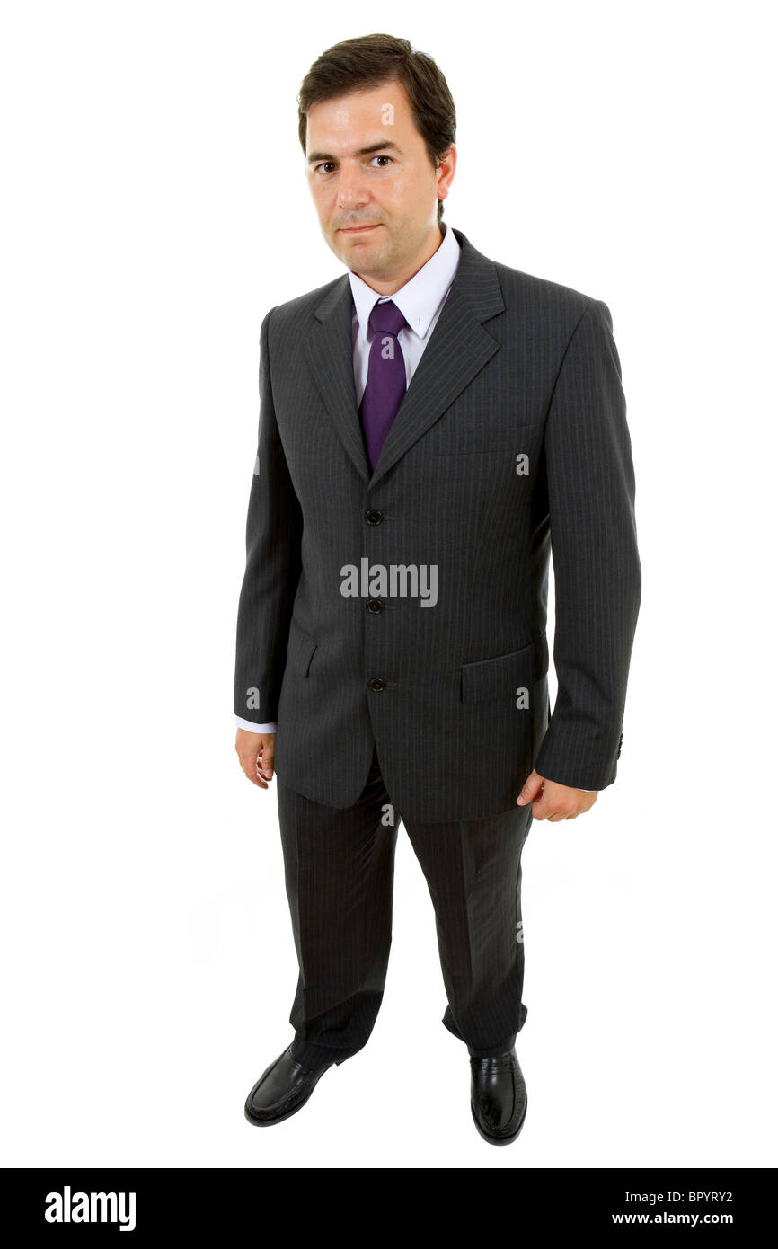 young business man full body isolated on white background Stock Photo ...