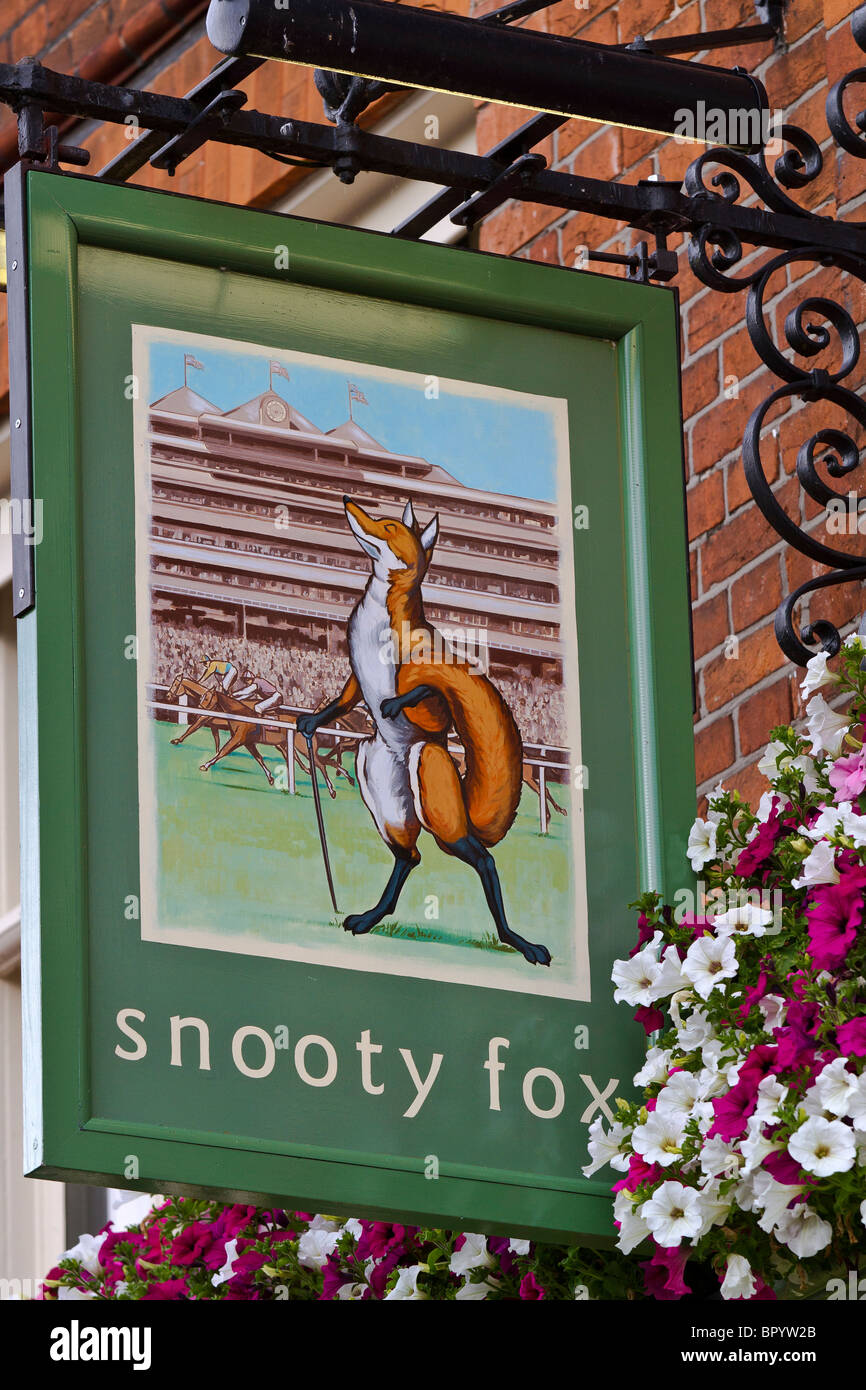 UK Newbury Snooty Fox Pub Sign Stock Photo - Alamy