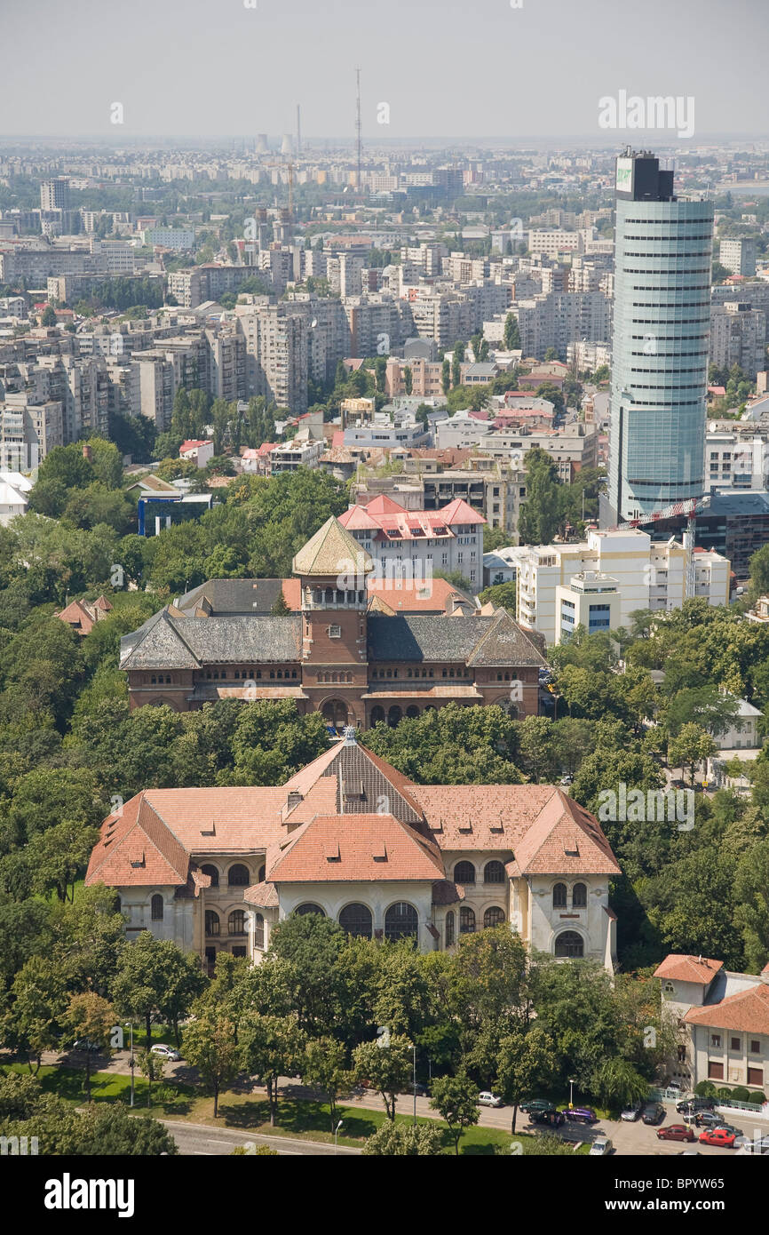 Aerial photograph of the city of Bucharest Romania Stock Photo