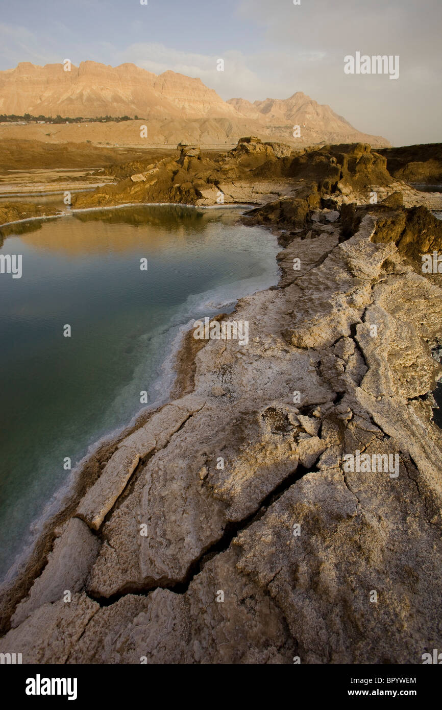 Photograph of the landscape of the Dead Sea Stock Photo
