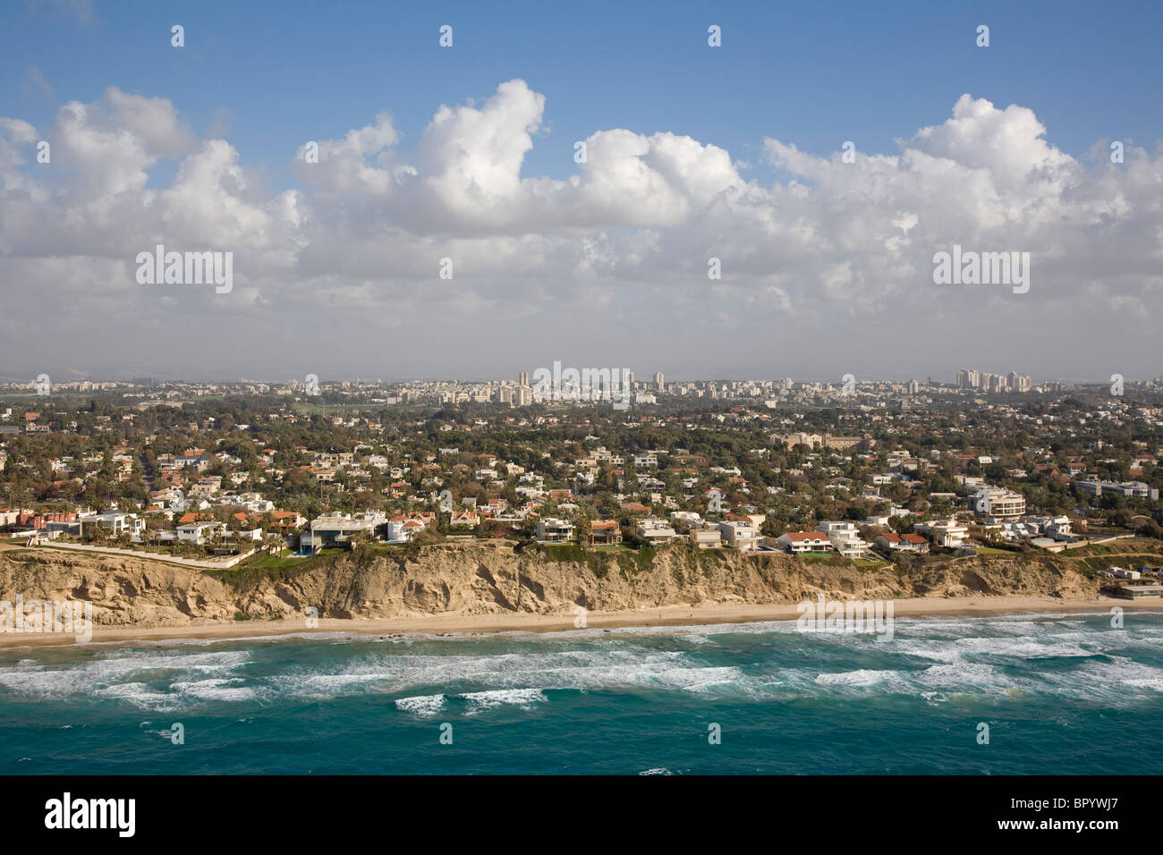 Aerial photograph of the city of Herzliyah Stock Photo
