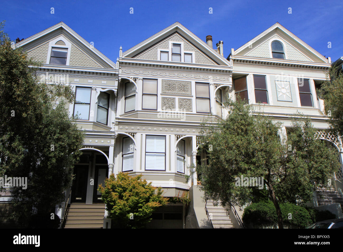 Victorian style houses, San Francisco, California Stock Photo Alamy