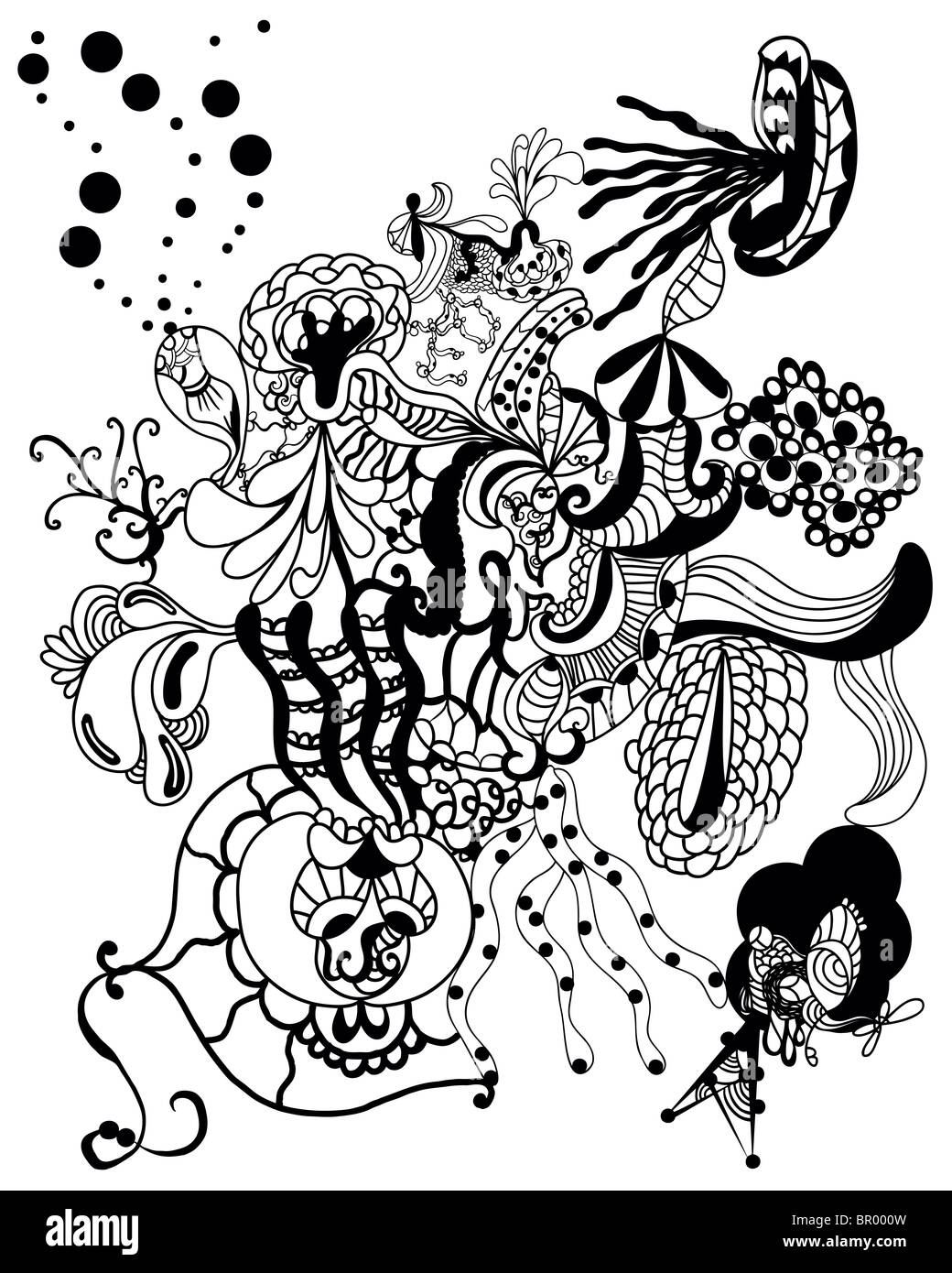 Black and white abstract organic shapes and patterns Stock Photo Alamy