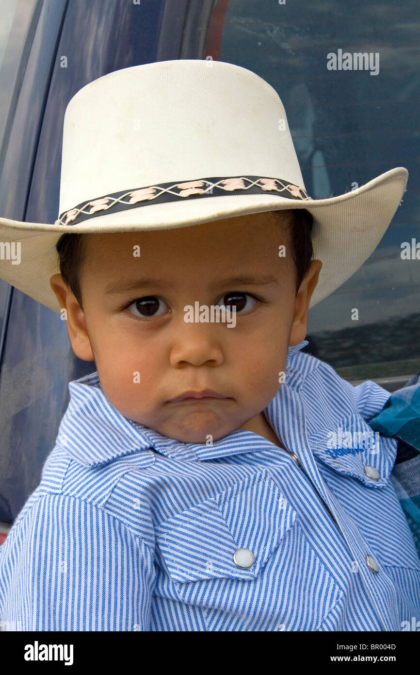 Costa Rican boy on a ranch at Liberia, Costa Rica. MR Stock Photo