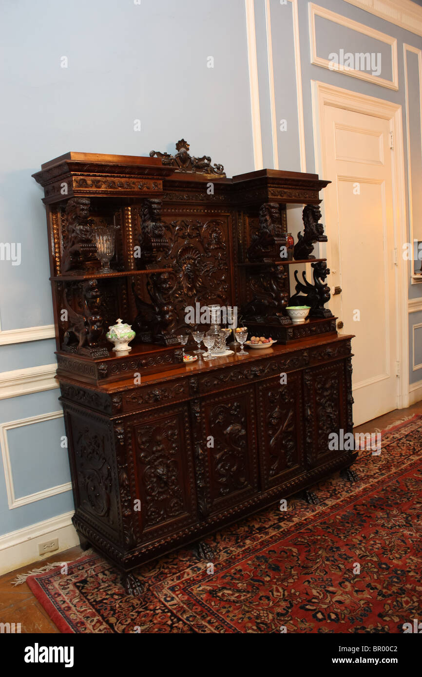 wooden expensive retro vintage cupboard Stock Photo Alamy