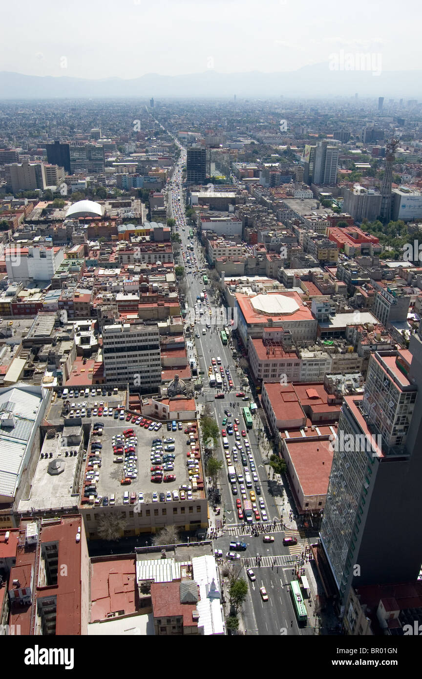 View of Mexico city from a high building Stock Photo