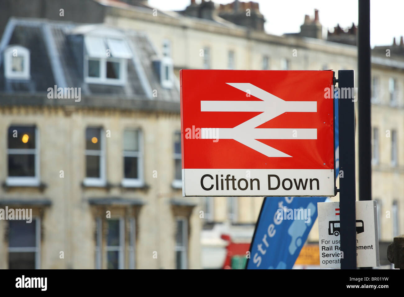 Sign for Clifton Down Train Station Stock Photo Alamy