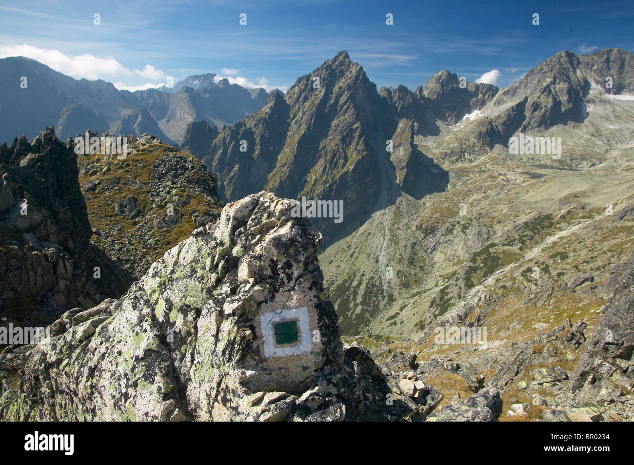 The rocky views of the High Tatra Mountains, Slovakia Stock Photo