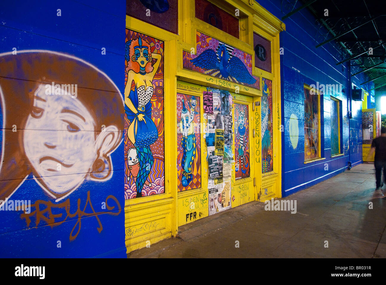 Wall art on Frenchmen Street, near the French Quarter in New Orleans, Louisiana, USA Stock Photo