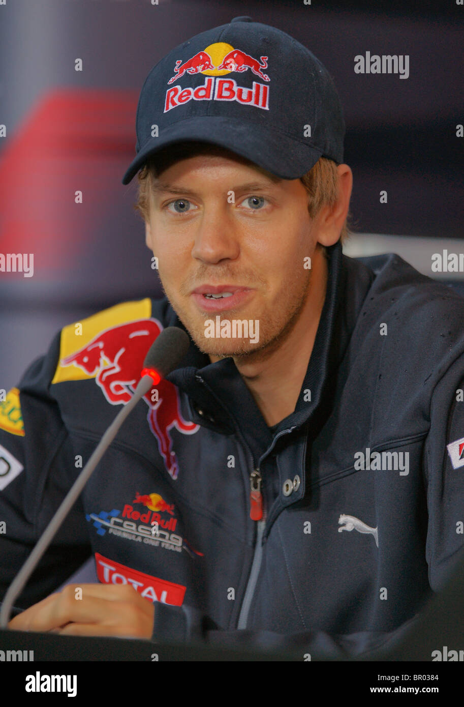 FIA F1 Formula One World Championship Hockenheim with Sebastian Vettel, Red Bull Racing Stock Photo