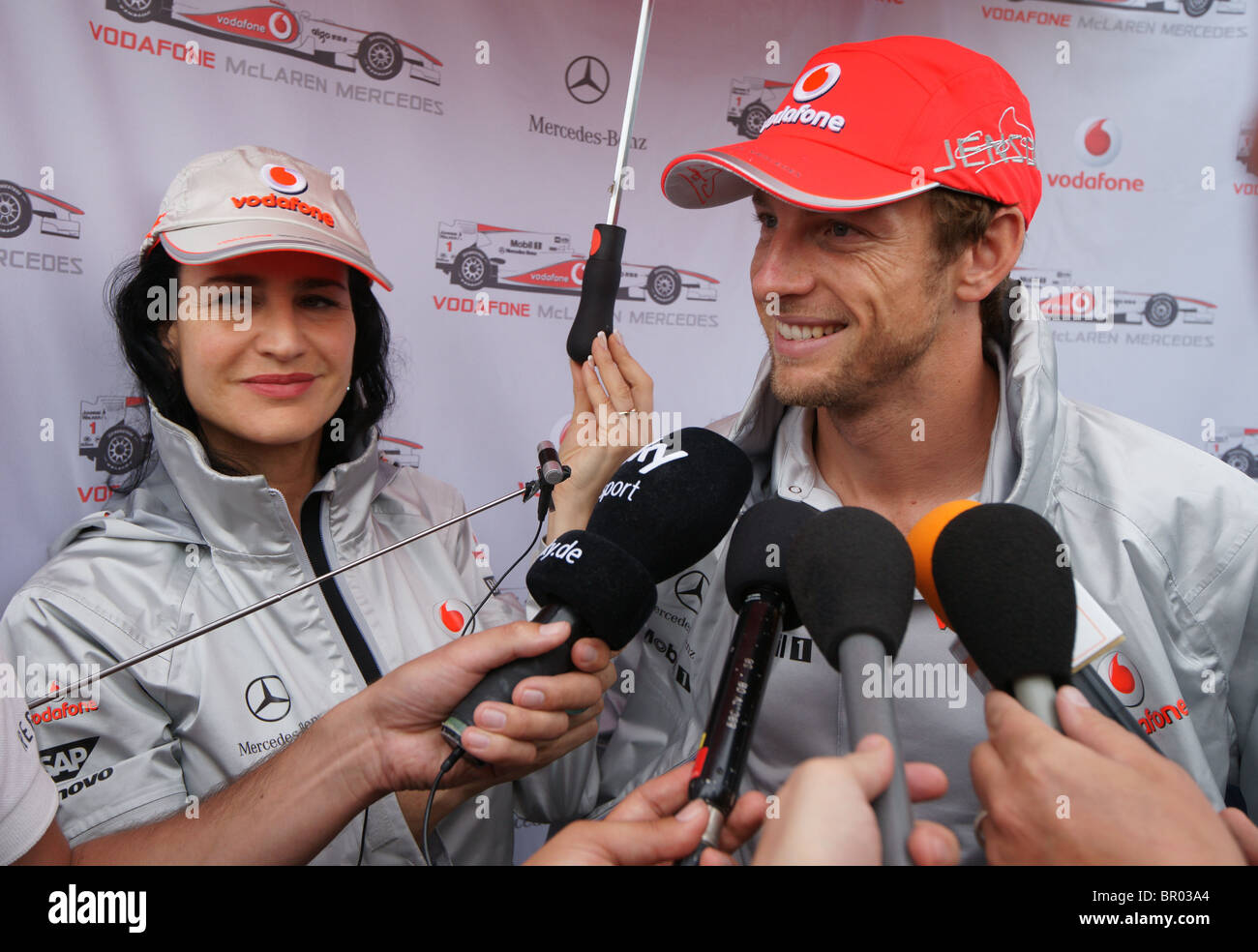 FIA Formula One World Championship, Jenson Button, Vodafone McLaren Mercedes F1 Hockenheim 2010 Stock Photo