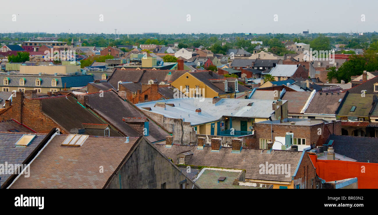 Overview of the historic French Quarter of New Orleans, Louisiana, USA Stock Photo