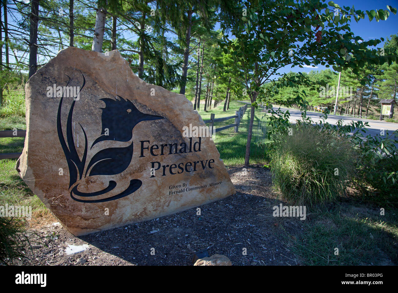 The Fernald Preserve, Formerly a Site for Processing Uranium for Nuclear Bombs Stock Photo