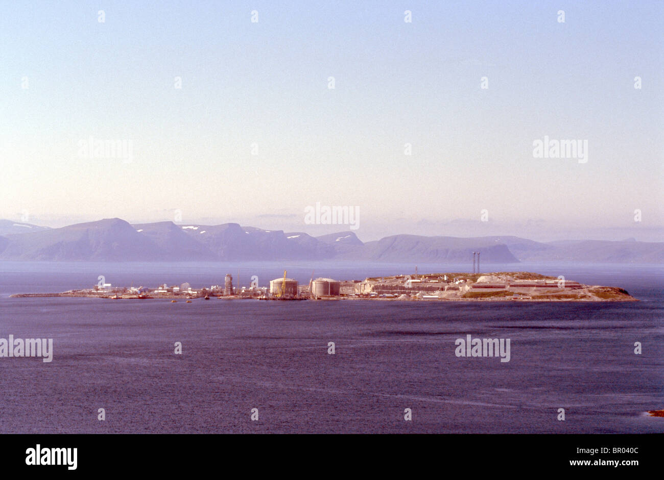 Liquified natural gas terminal, Melkøya Island, Norway Stock Photo