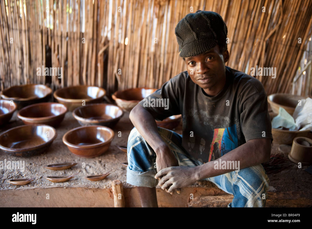 Wood carving store, Nkhata Bay, Malawi Stock Photo Alamy