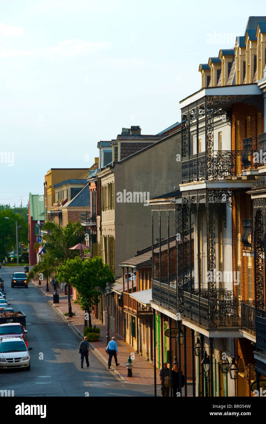 Toulouse Street in the French Quarter of New Orleans, Louisiana, USA