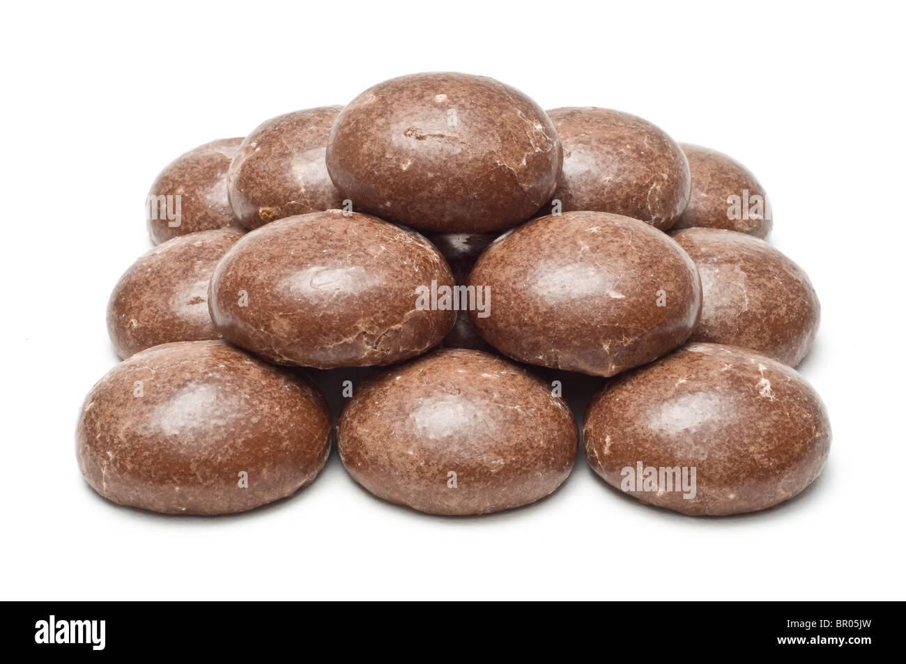 Honey biscuit pyramid side Stock Photo