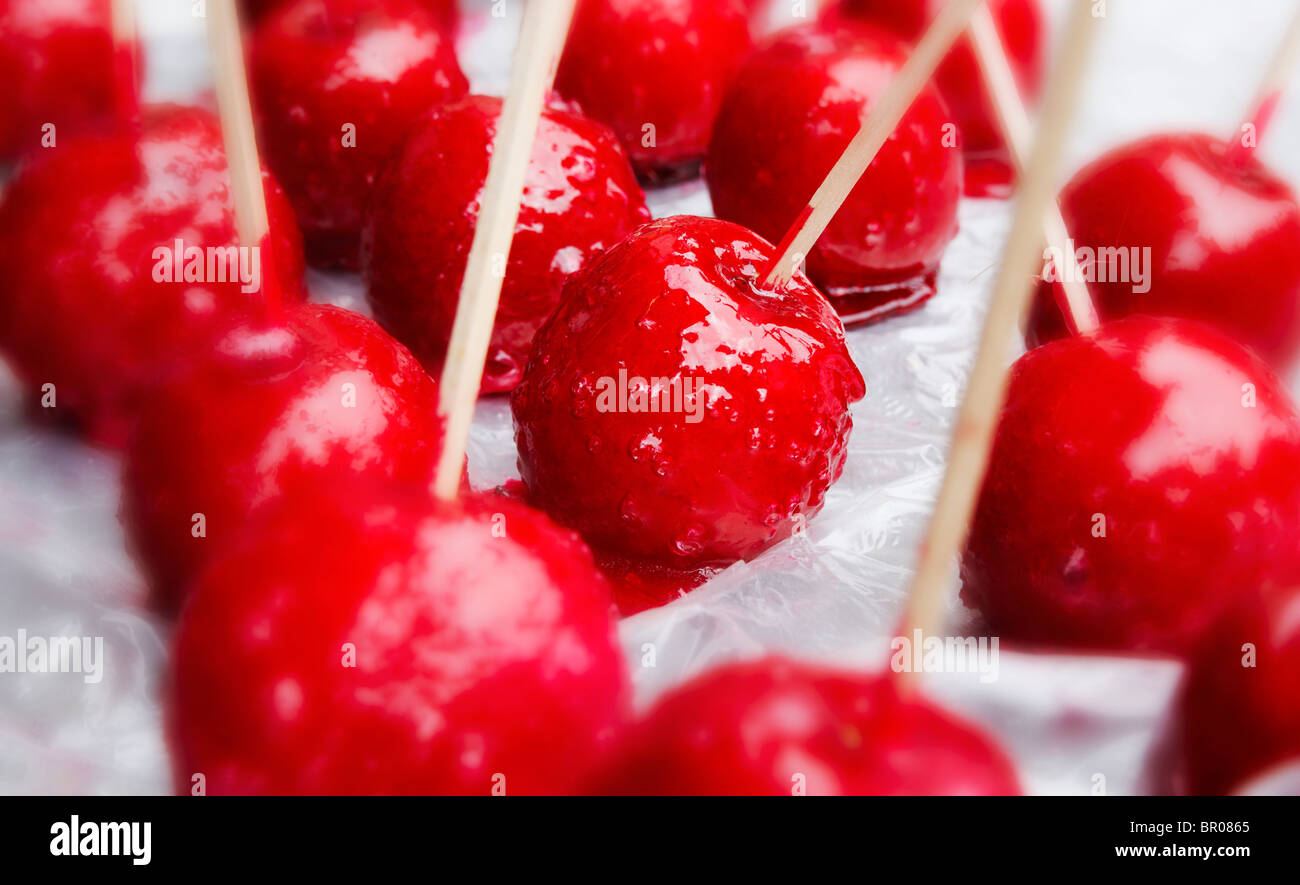Toffee Apples Stock Photo