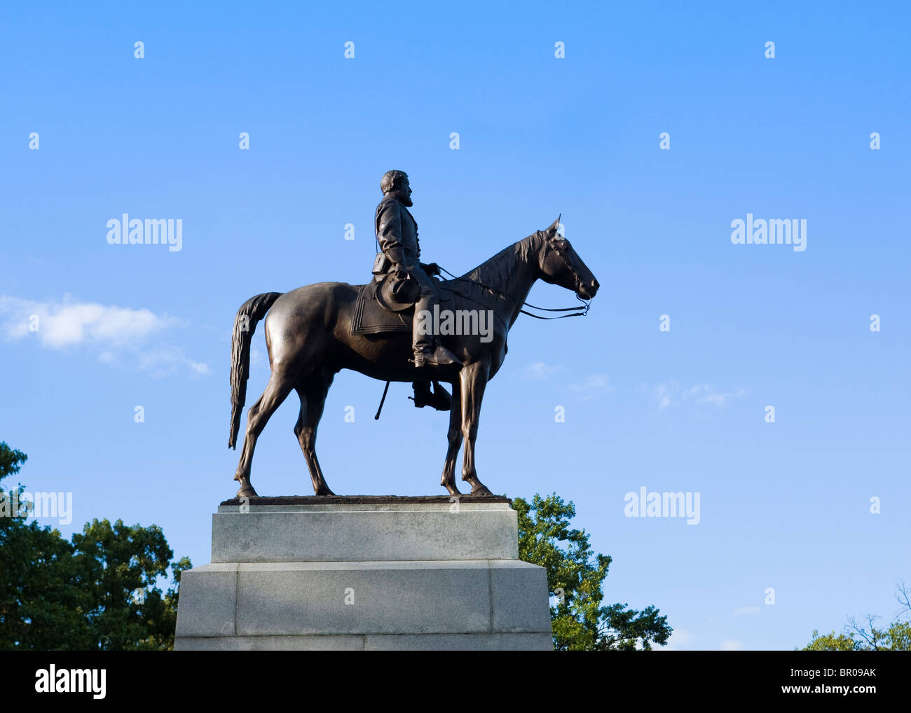 Bronze statue of Robert E. Lee Gettysburg, Pennsylvania, USA Stock