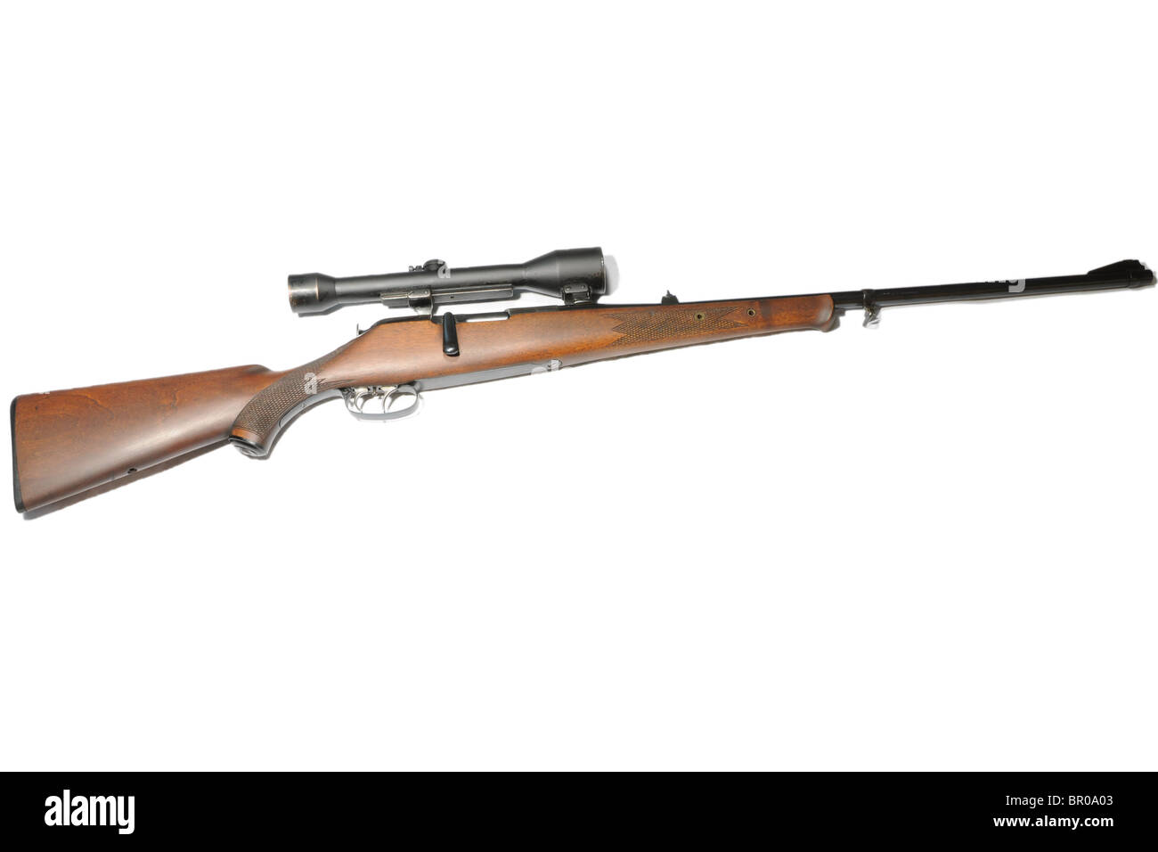 Isolated gun with a telescope Stock Photo Alamy