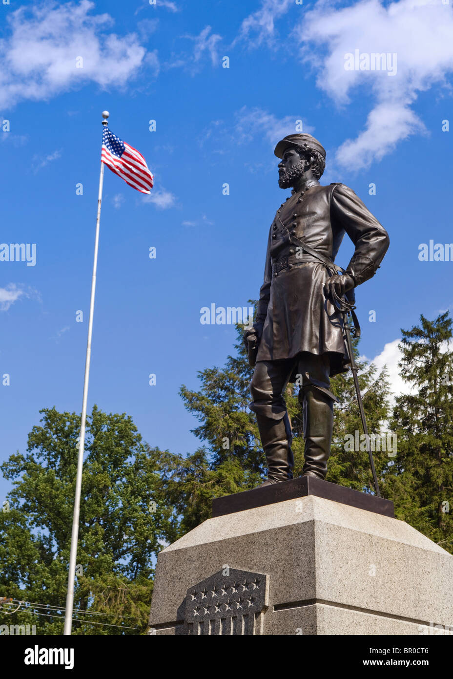 Bronze statue of John F. Reynolds Gettysburg, Pennsylvania USA Stock