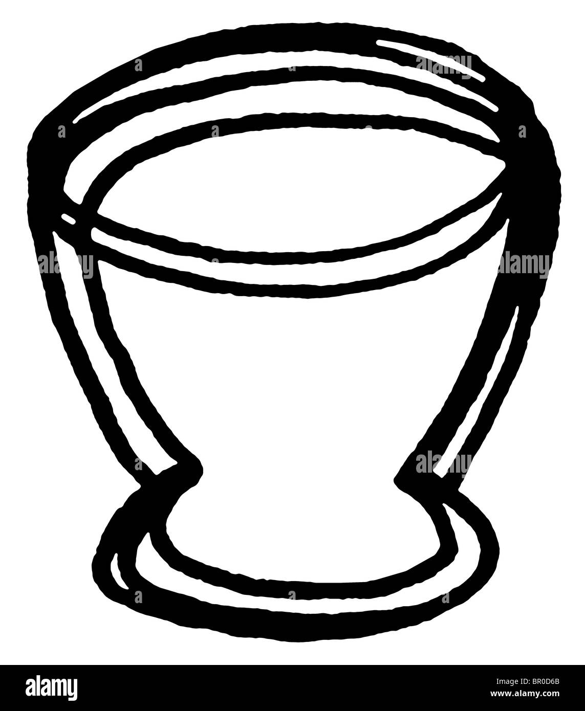 A black and white illustration of an egg cup Stock Photo Alamy