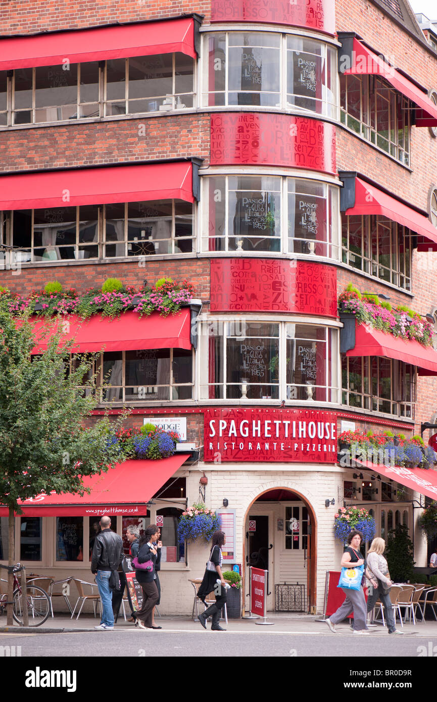 Spaghetti House restaurant on Goodge Street, Fitzrovia, W1, London