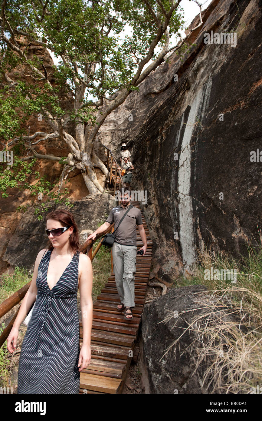 Staircase on Mapungubwe Hill, archaeological site, Mapungubwe National