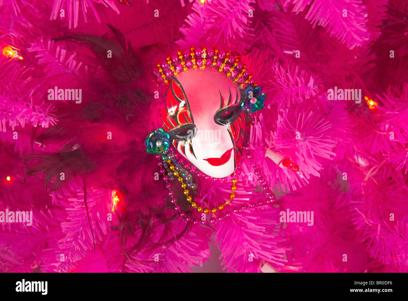 Mardi Gras mask in New Orleans, Louisiana, USA Stock Photo