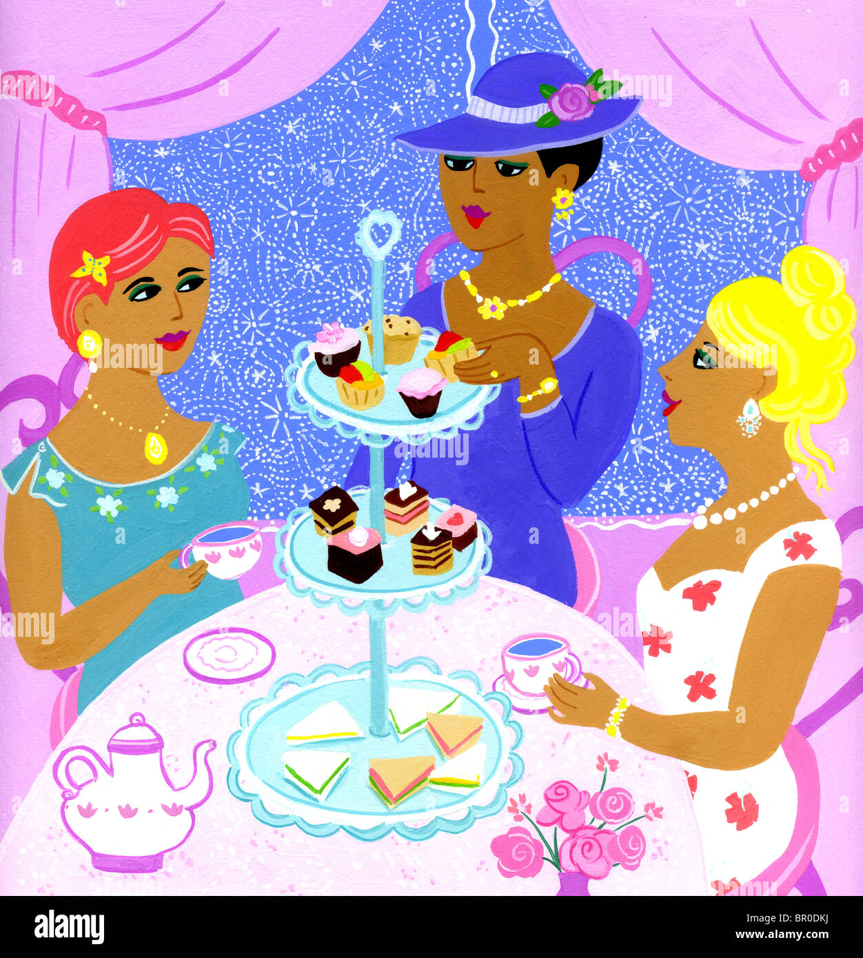 Friends having afternoon tea hires stock photography and images Alamy