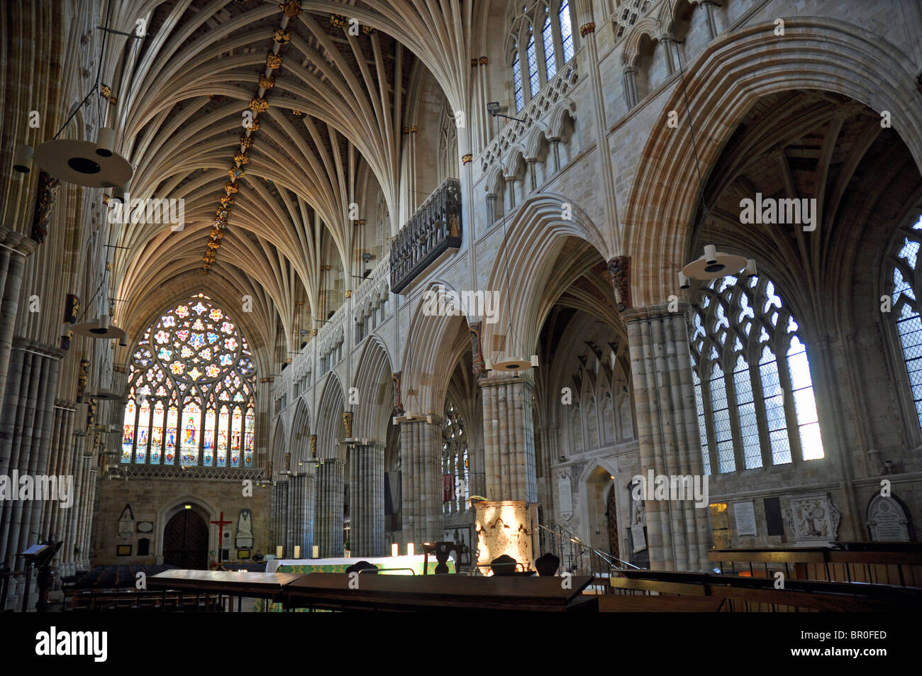 Exeter Cathedral Interior Hi res Stock Photography And Images Alamy