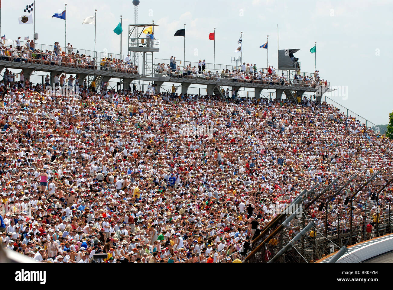 Indianapolis 500. Bleachers full of fans Stock Photo Alamy