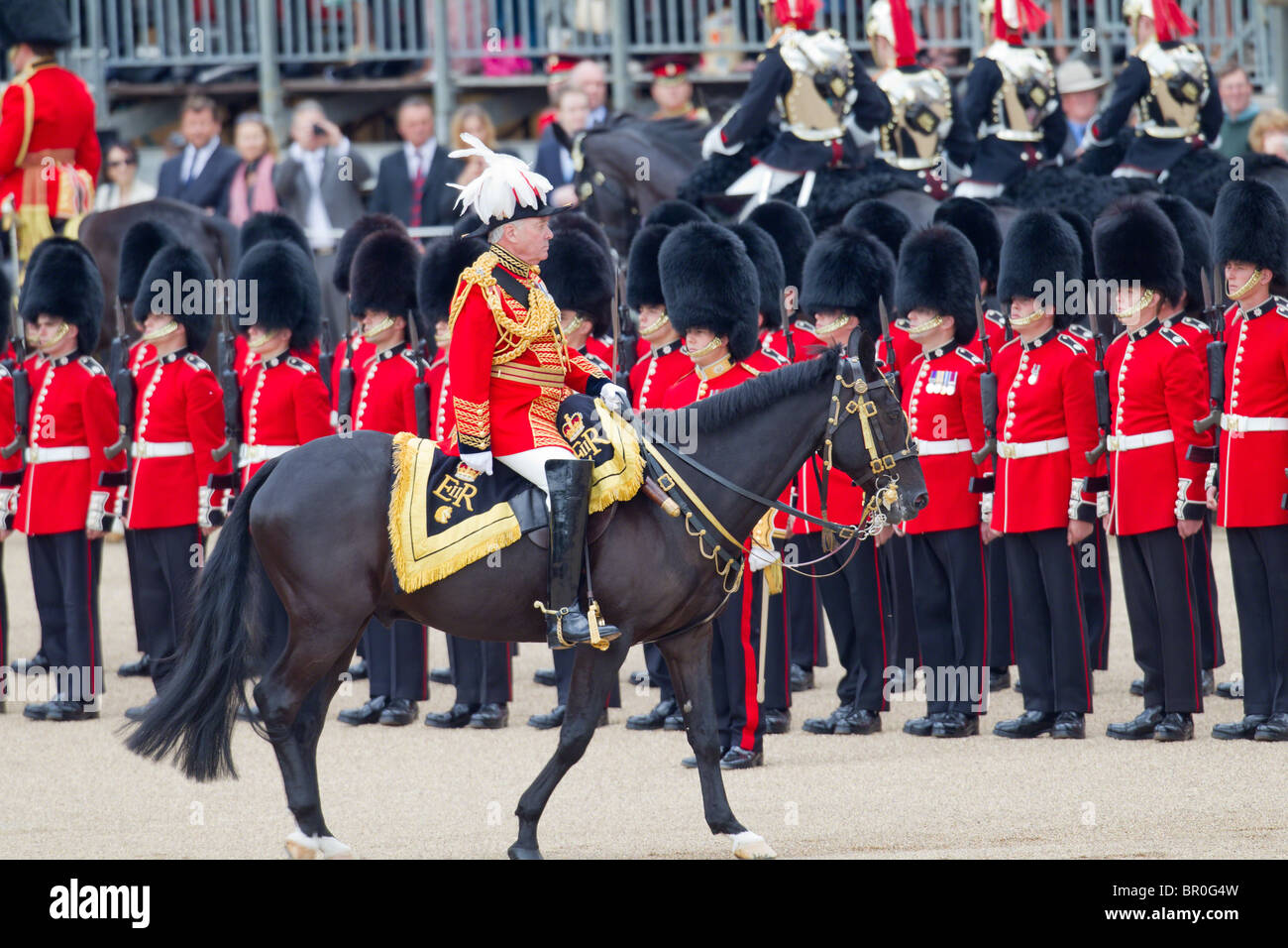Lord Vestey, Master of the Horse, passing No. 6 Guard. "Trooping the  Colour" 2010 Stock Photo - Alamy