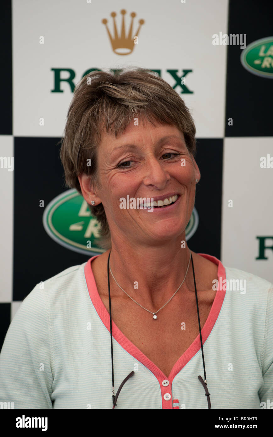 Queen Mary - Mary King wears her crown at a press conference during Land Rover Burghley Horse Trials 2010 Stock Photo