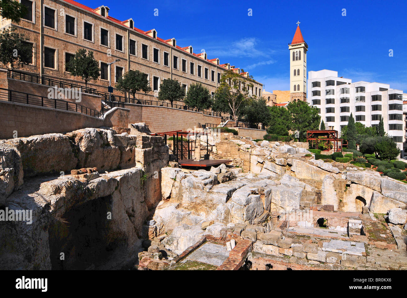 Downtown Beirut, Lebanon: the Roman Baths Stock Photo - Alamy