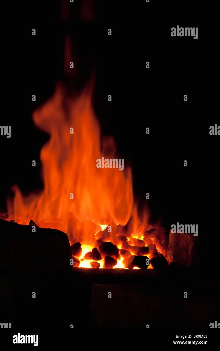 Furnace's flame Stock Photo Alamy