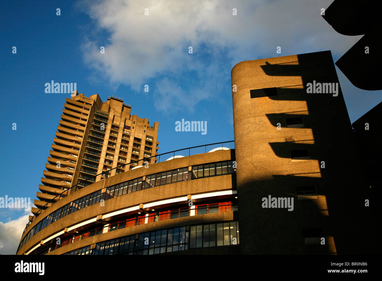 Frobisher Crescent and Cromwell Tower in the Barbican estate, City of