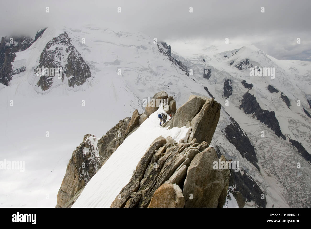 View from the Aiguille du Midi. French Alps Stock Photo - Alamy