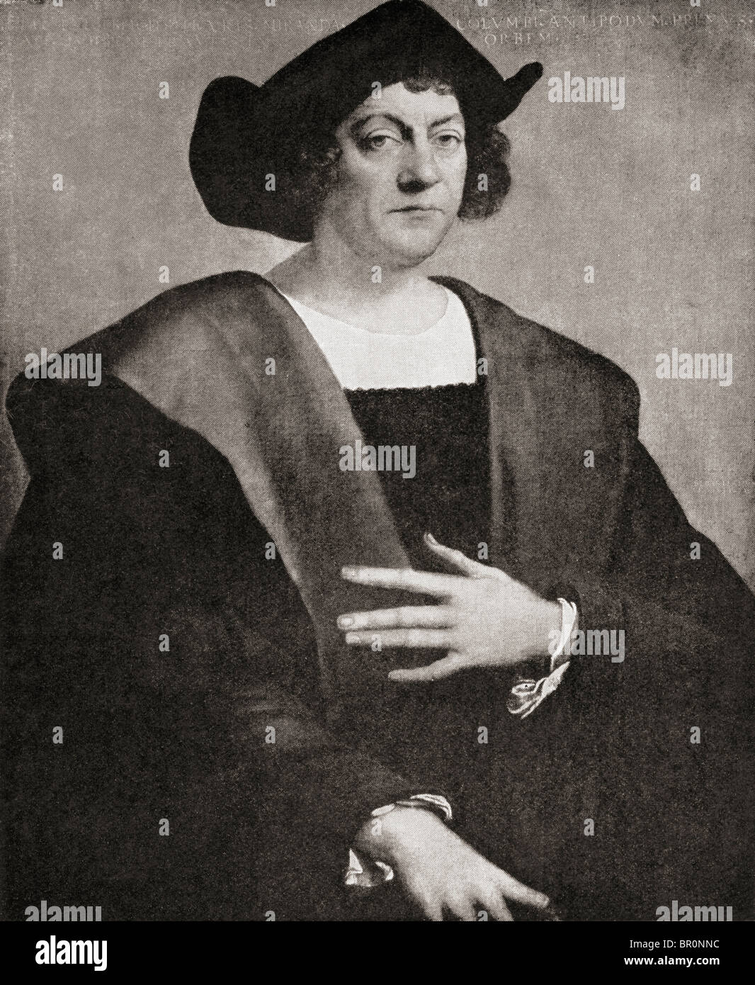 Christopher Columbus, c.1451 to 1506. Italian navigator, colonizer and explorer. Stock Photo