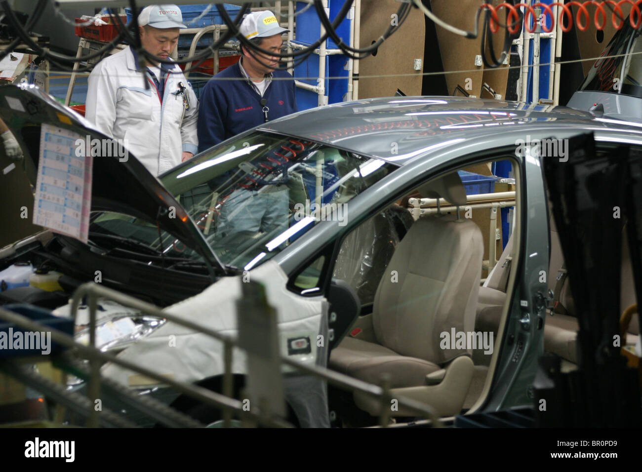 The Toyota Tsutsumi car production line factory, near Nagoya, Japan, 03/02/2004. Stock Photo