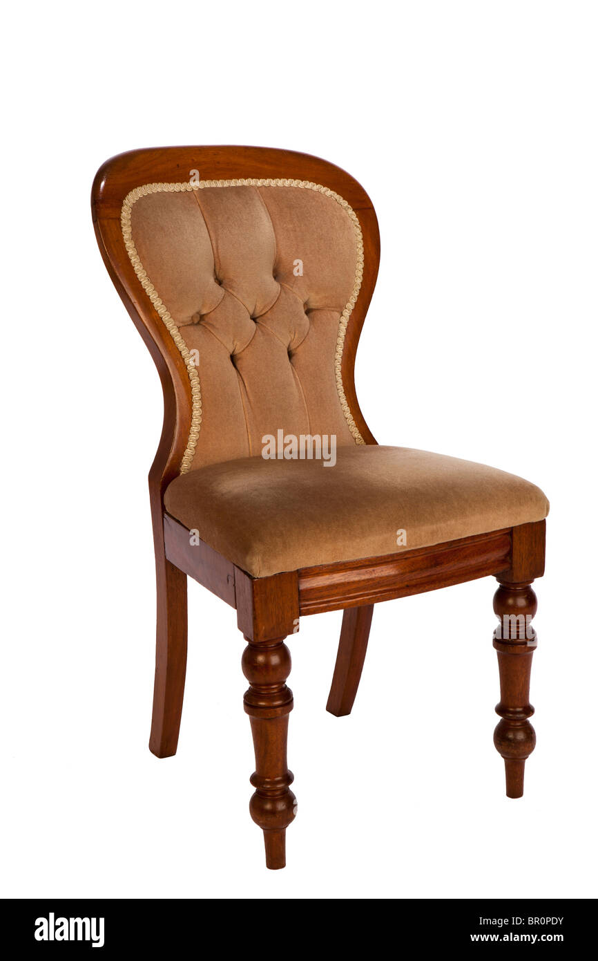 furniture, Upholstered Victorian Nursing Chair Stock Photo