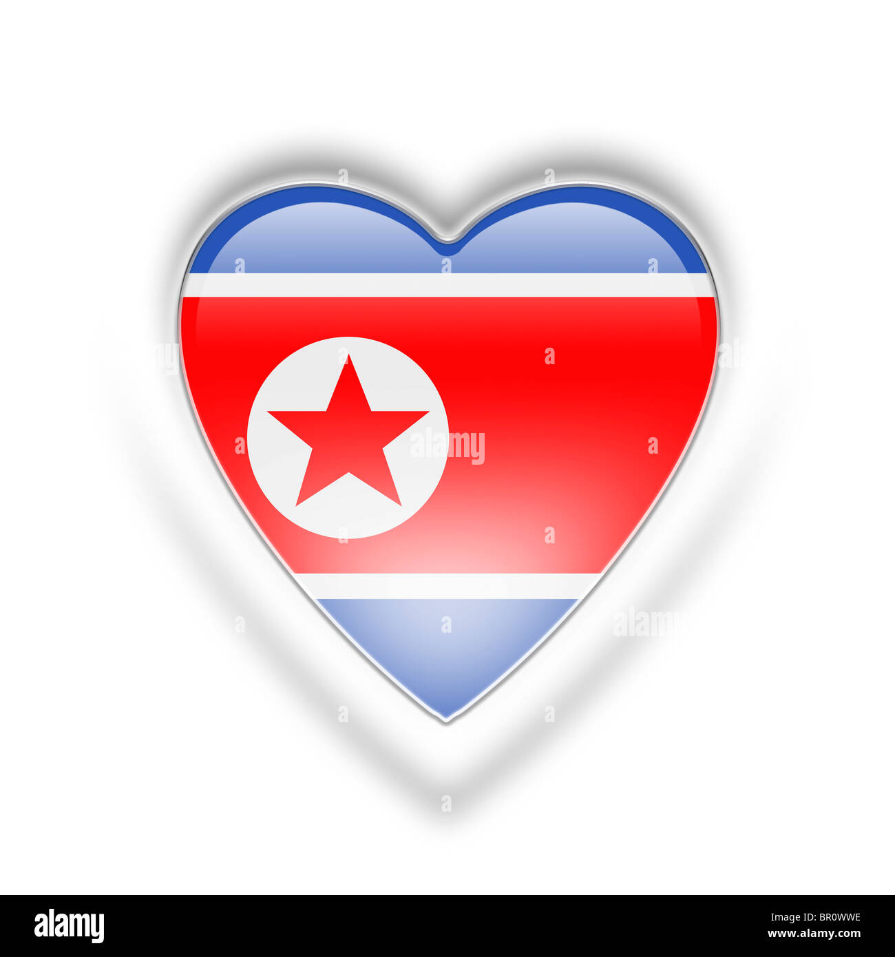 North korea flag hires stock photography
